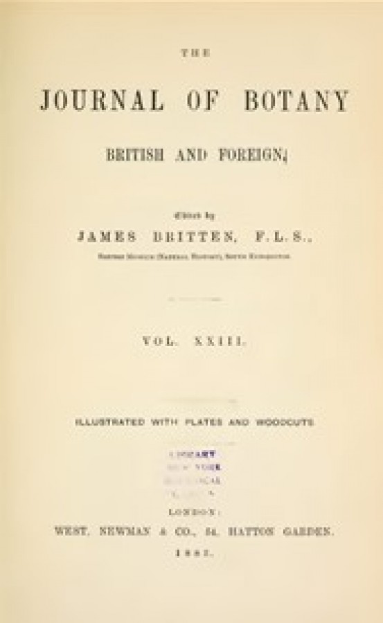 EP - Journal of Botany - British and Foreign Volume XXIII (23) - 1885